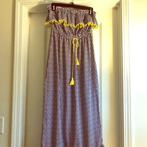 Long strapless dress